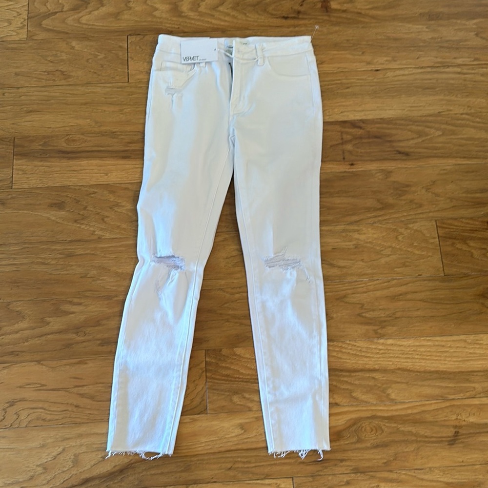 NWT Vervet Amber Mid-Rise Skinny white Denim size 28